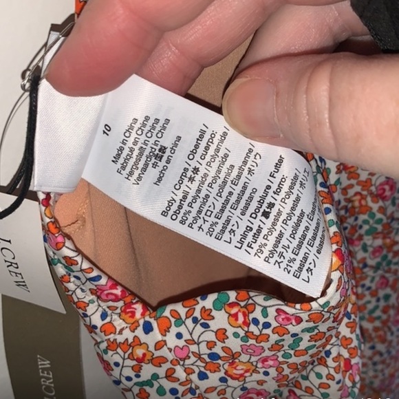 💜NWT 💜 J CREW ONE-PIECE LIBERTY ROSE ELOISE FLORAL SWIMSUIT SIZE 10 - Picture 4 of 5